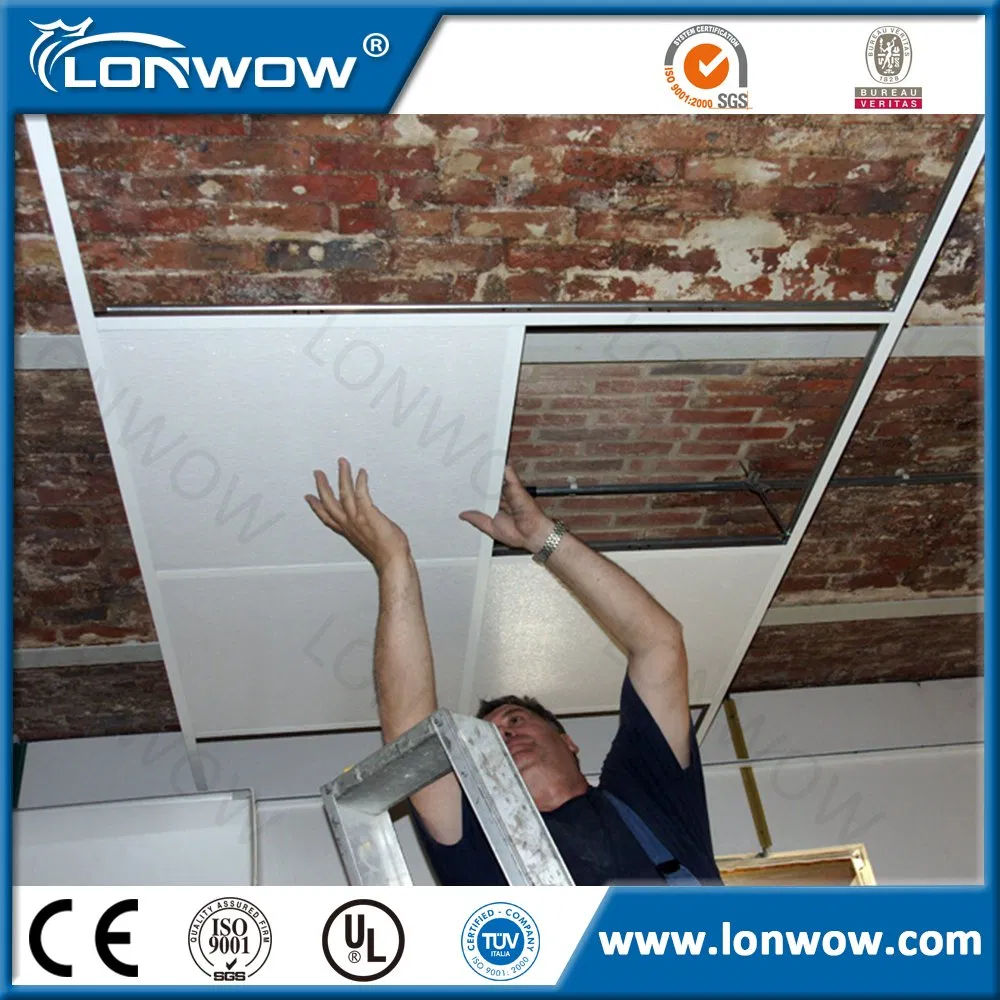 Decorative Material Soundproof Fiberglass Drop Ceiling Tiles