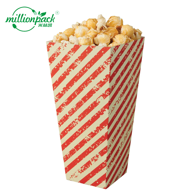 Биоразлагаемый стакан для попкорна из бумаги