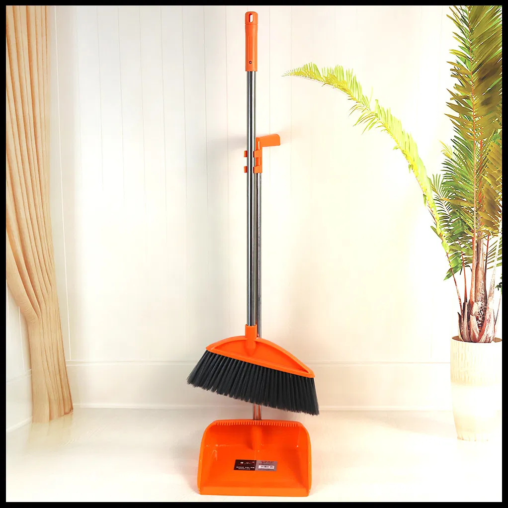 Jy1359 Hygienic Hands Free Broom Set with Ergonomic Handle and Storage