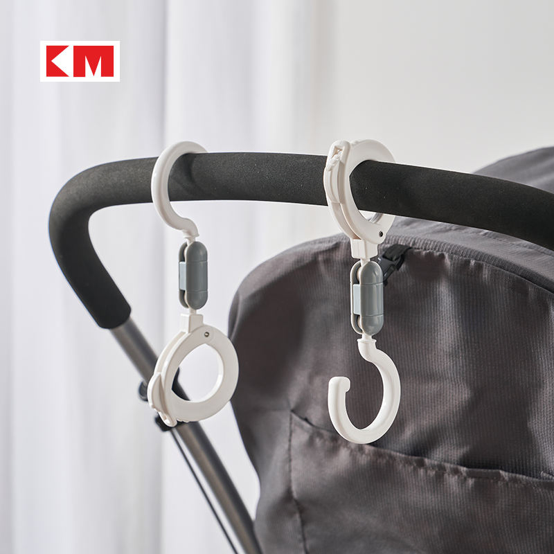 Крючок для коляски Km5141, 360° вращение, одинарный