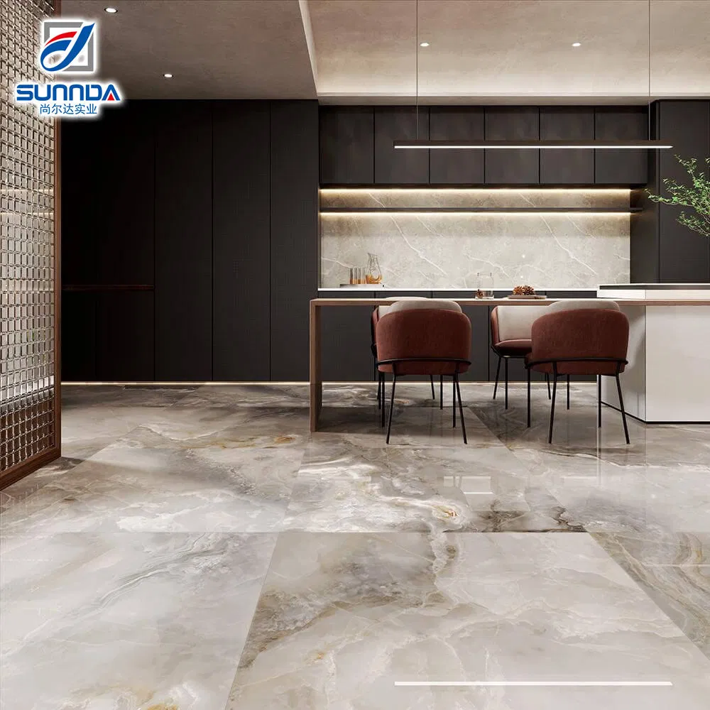 High Glossy Interior Room 1000X1000mm Floor Ceramic Tiles Marble Design Rectified White Carrara Marble Designs Glazed Polished Porcelain Tile