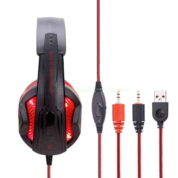 Computer Gaming Headset, 1 Color LED Lighting