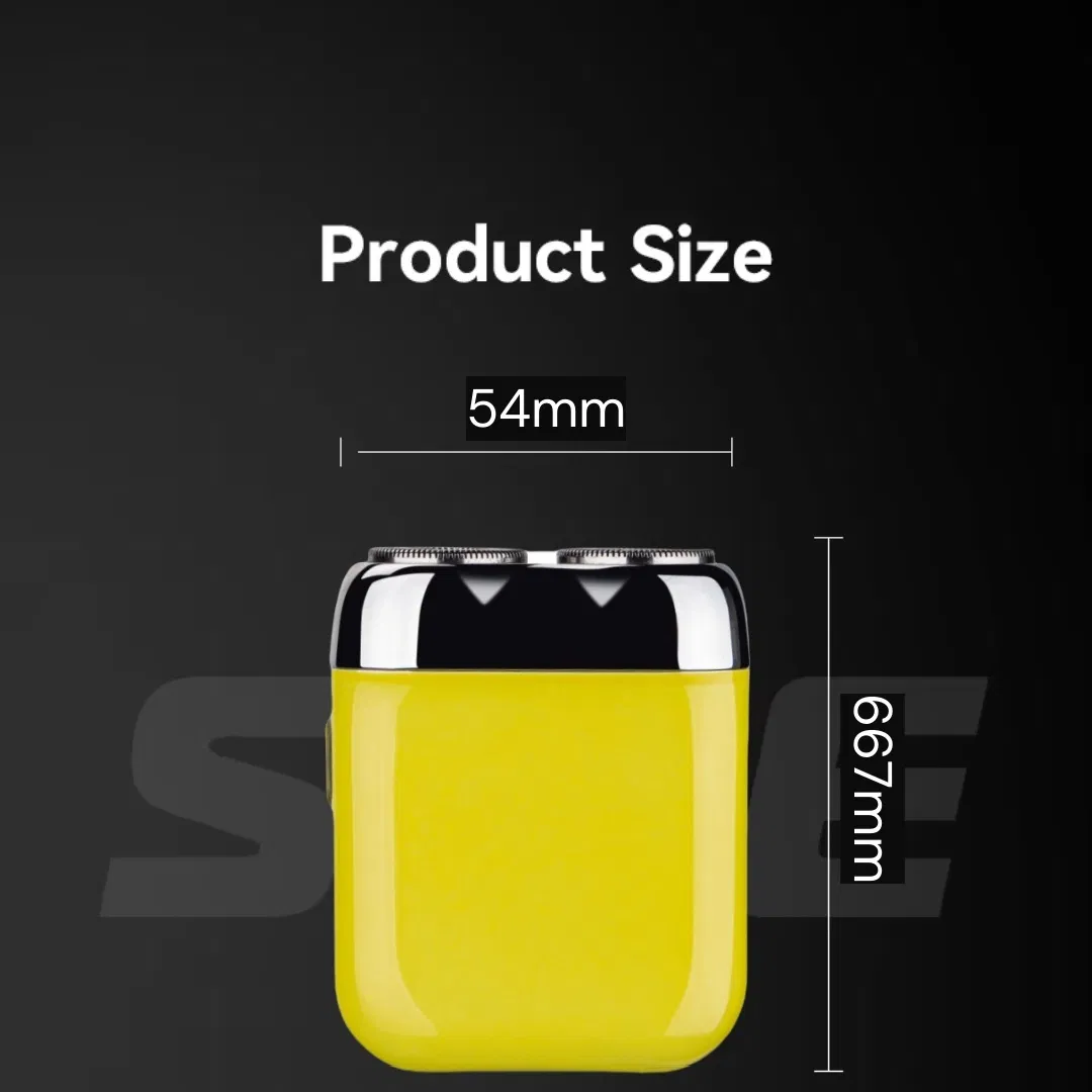 Men Mini Electric Full Body Washing Double Knife Head Quick Charging Shaver