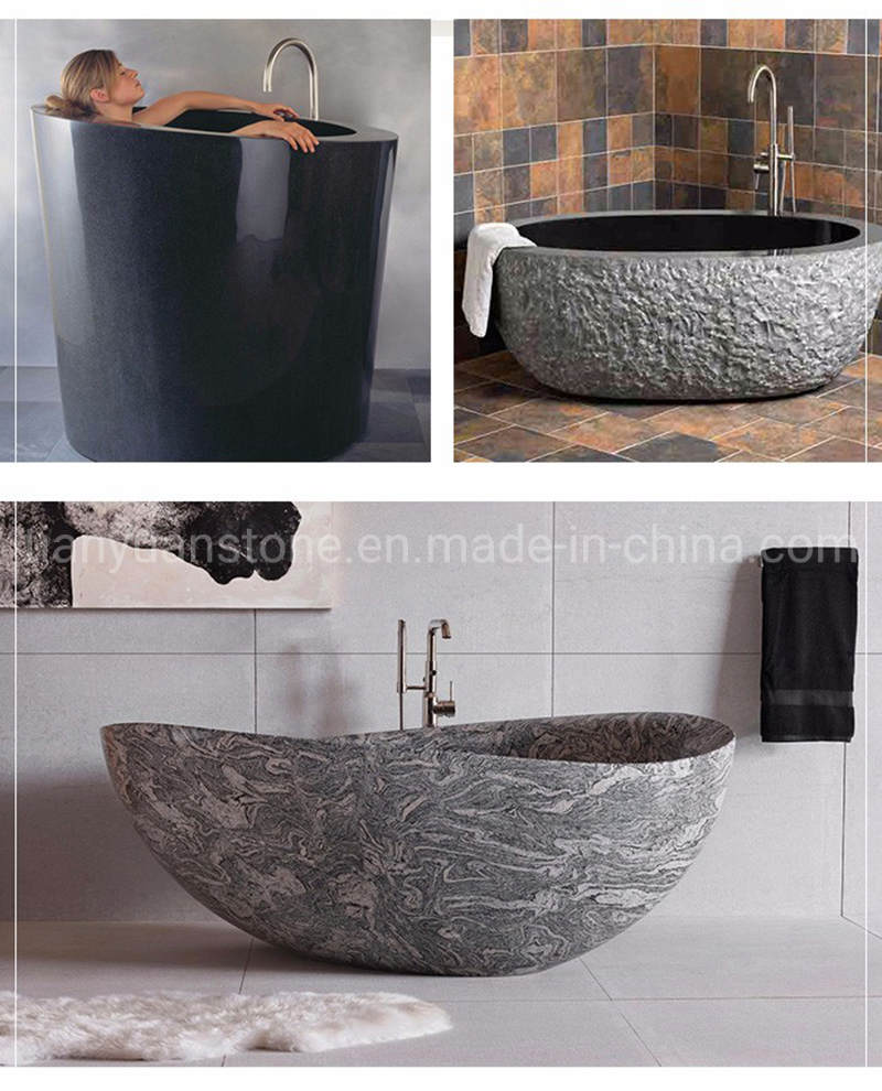 Ванна из черного мрамора