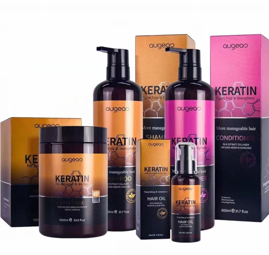 Online Wholesale and Retail Sulfate Free Repair Damage Care Argan Oil Collagen Sets Keratin Hair Shampoo and Conditioner Hiar Mask and Hair Oil