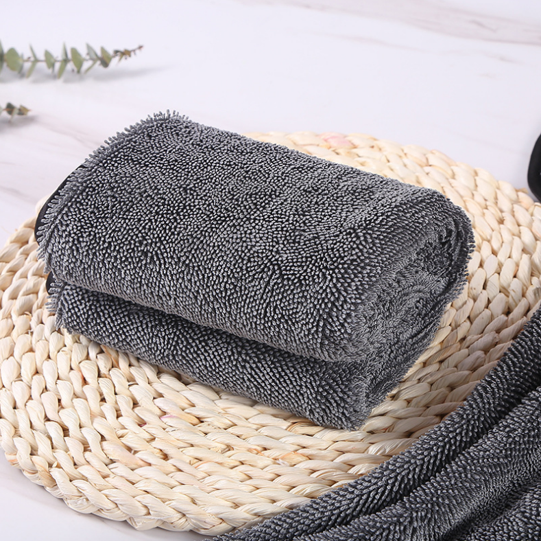 1200 GSM Microfiber Car Drying Towel 1600 GSM Drying Towel 1000 GSM Car Cloth Microfiber 50X100 Cm Grey Blue