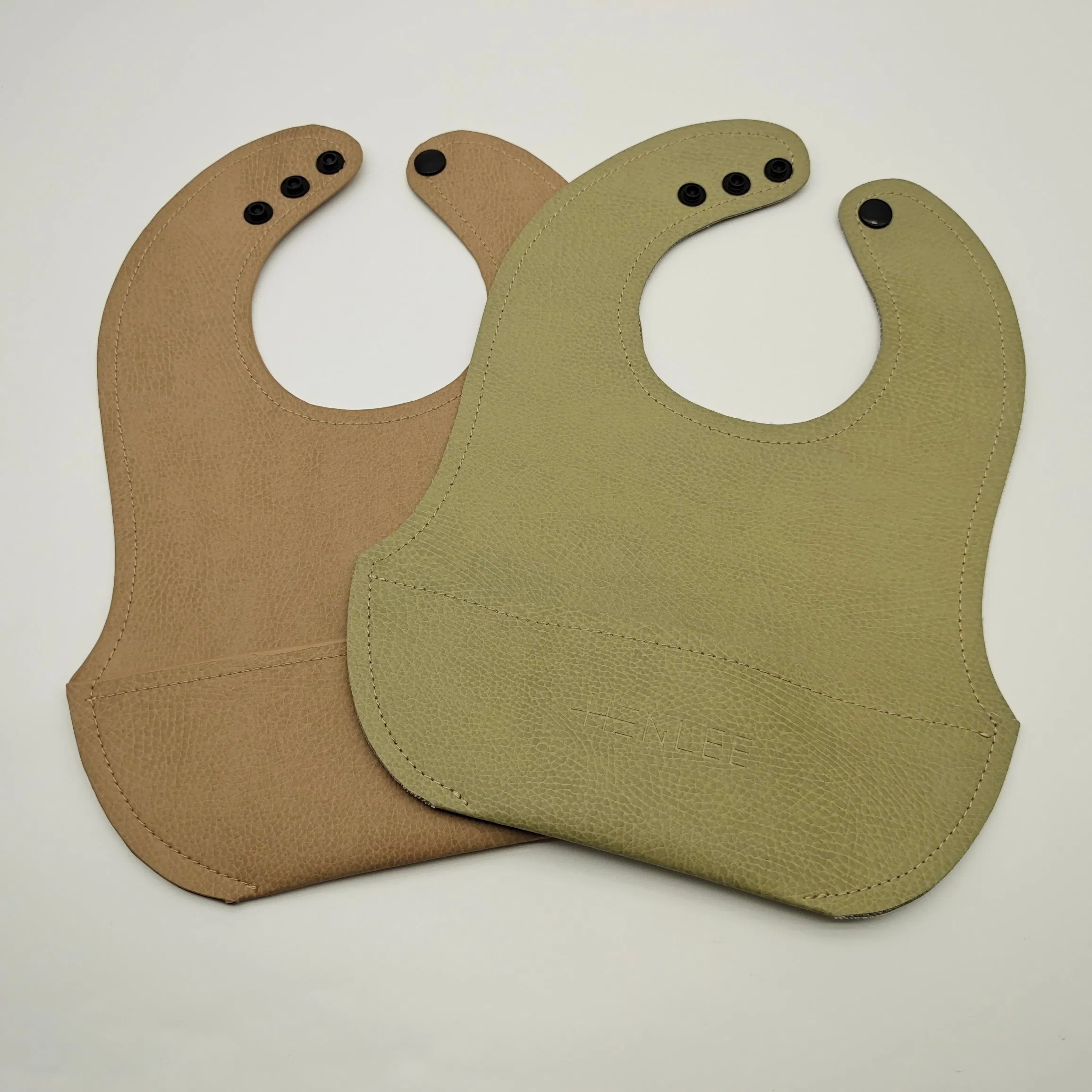 Custom Baby Apron PU Leather Bib for Girl/Boy Restaurant Bib