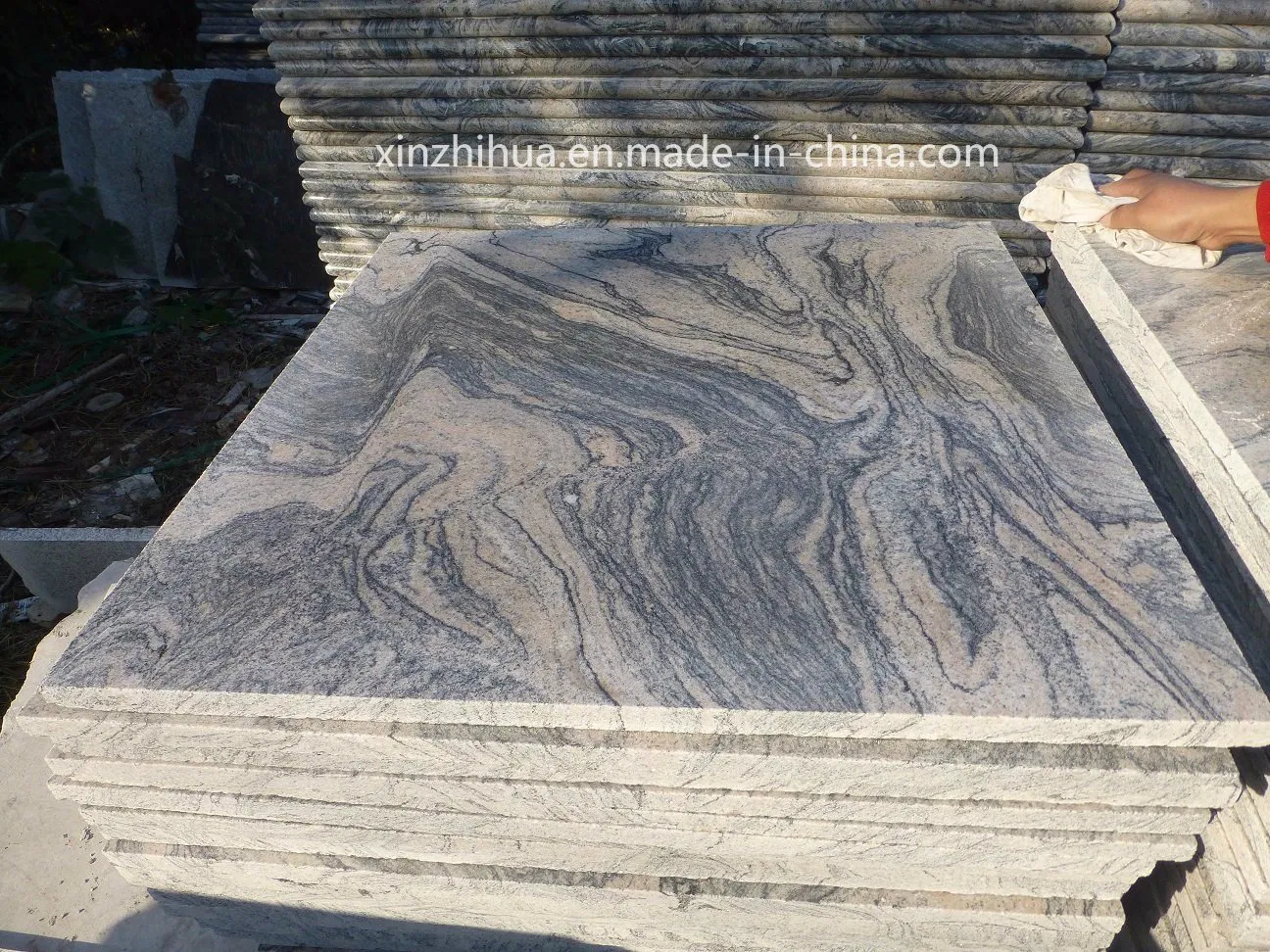 Natural Stone Juparana Light Grey /Sea Wave Polished/Flamed/Honed Granite Flooring Tile/Paving Tile