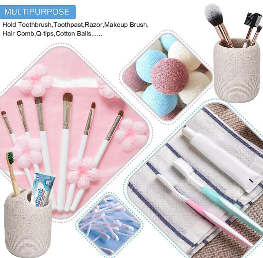 Soap Dispenser Toothbrush Holder Bathroom Tumbler Soap Dish Bathroom Accessory Set