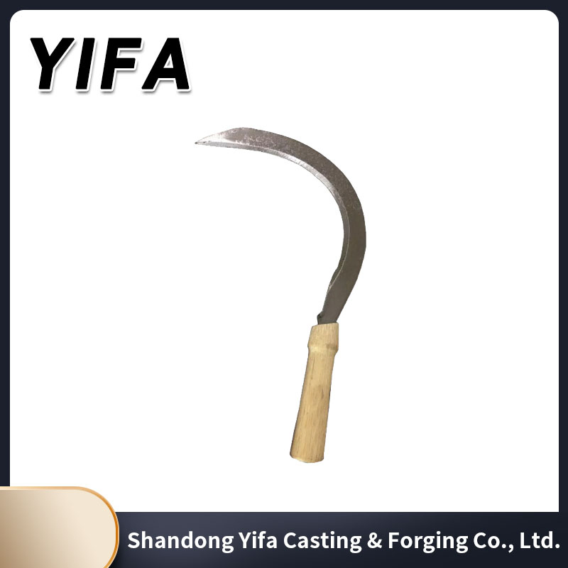 Garden Farm Sickle Hand Held Tool with Long Handle for Cutting Grass