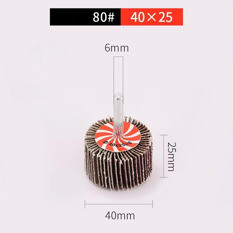 Hot Selling Items Metal Polishing Grinding Head Cylindrical Sanding Cloth Shafted Page Wheel Brush