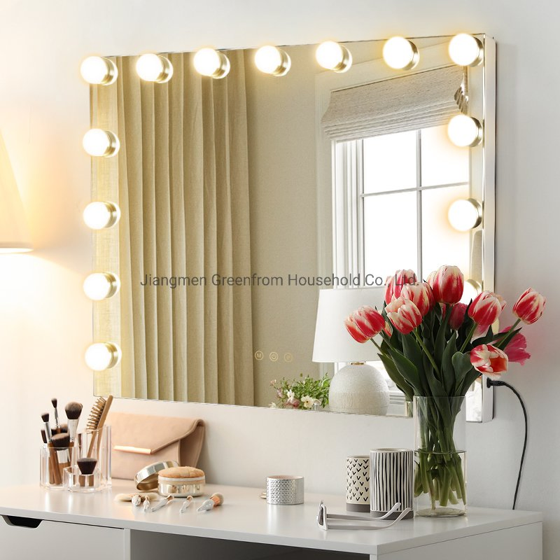 15 Light Bulbs Hollywood Mirror Three Lighting Tones