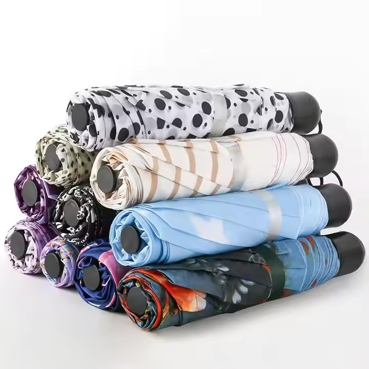 Factory Wholesale Promotional 3 Folding UV Automatic Umbrella Windproof Sun Parasol Umbrella