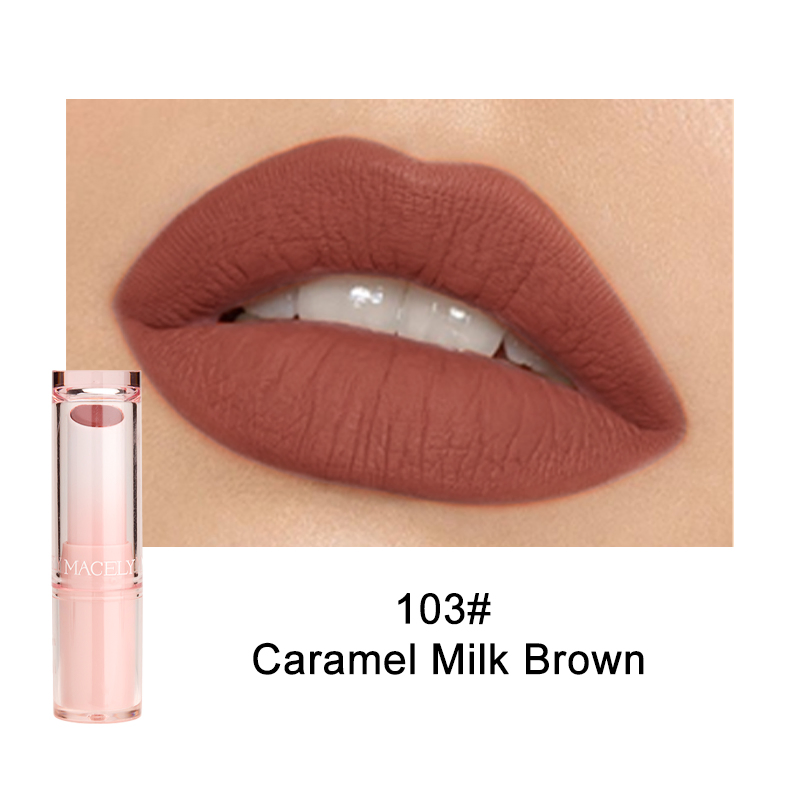Customizable Elegant Velvety Luxury Lightweight Beautiful Slim Easy Grip Precise Frosted Lipstick