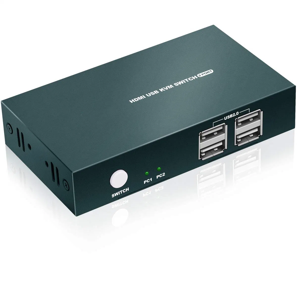 KVM-переключатель HDMI 2 порта с 4 USB, для 2 компьютеров