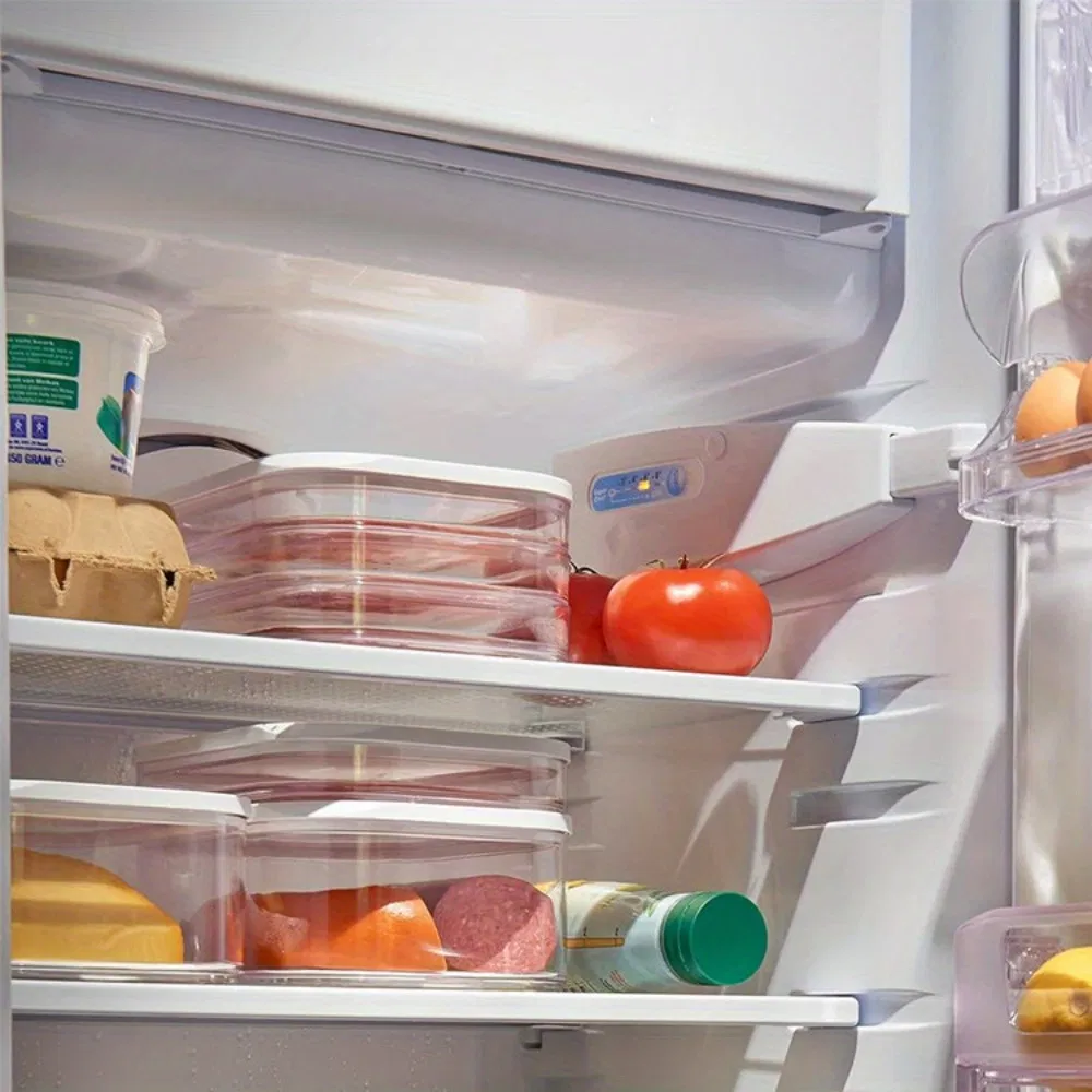 3-Layer Transparent Food Storage Container BPA-Free Plastic Refrigerator Organizer