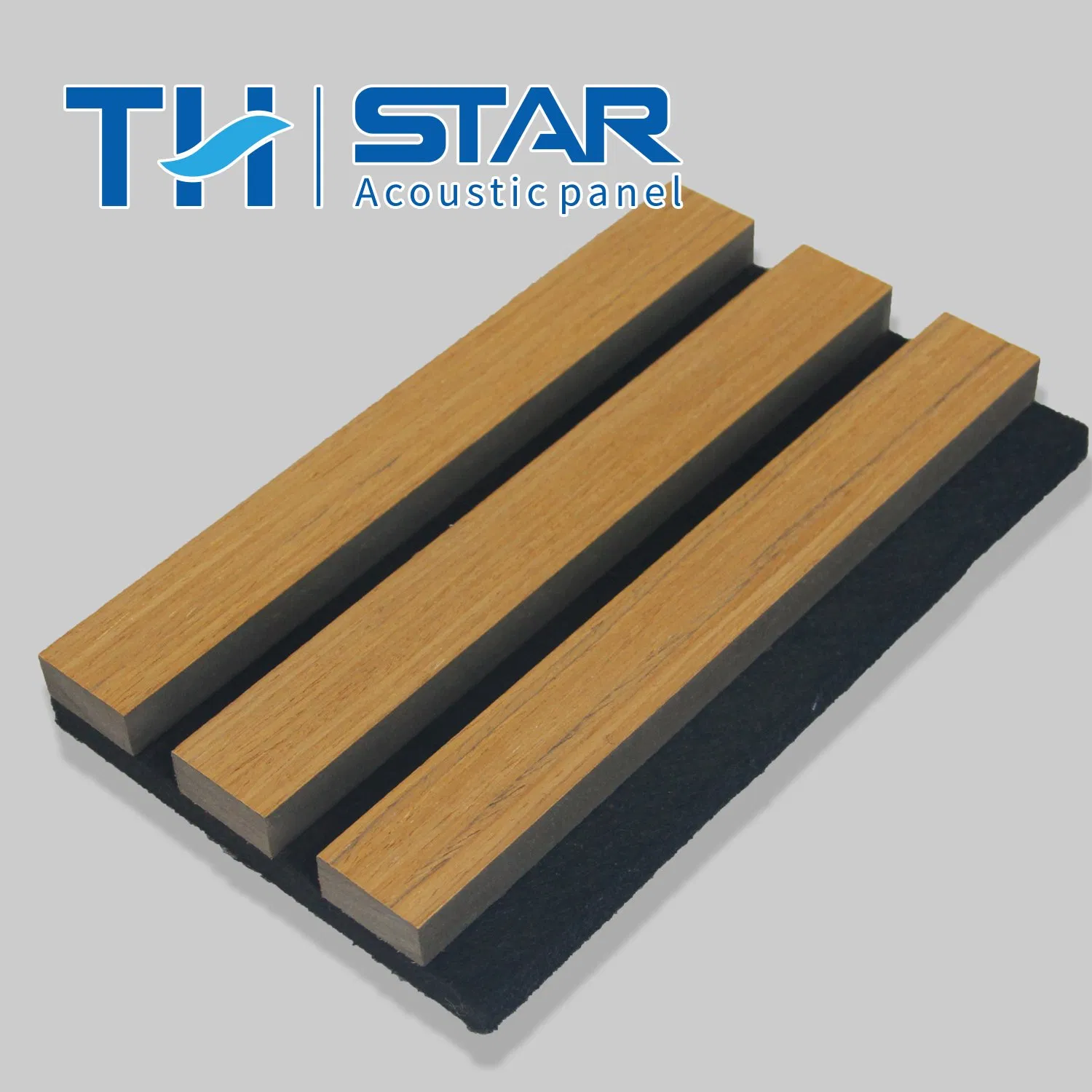 High Quality New Style Wood Veneer Polyester Pet Solid Wooden Slatted Acoustic Panel