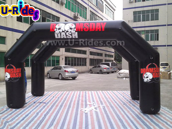 Premium Black Inflatable Archway Event Decoration Advertising Promotion Outdoor Celebration Festival Decoration