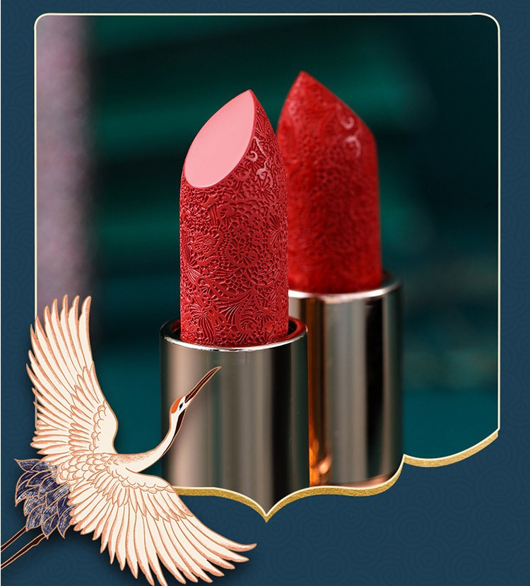Starry Carved Lambskin Matte Lipstick Matte Velvet