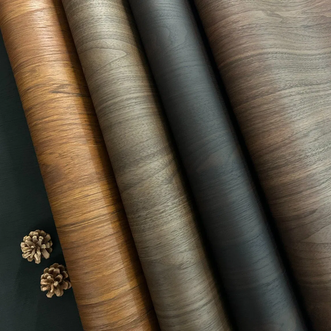 Anti-Scratch Wood Veneer PVC Interior Decorative Film for Wall Door Cabinet Decoration