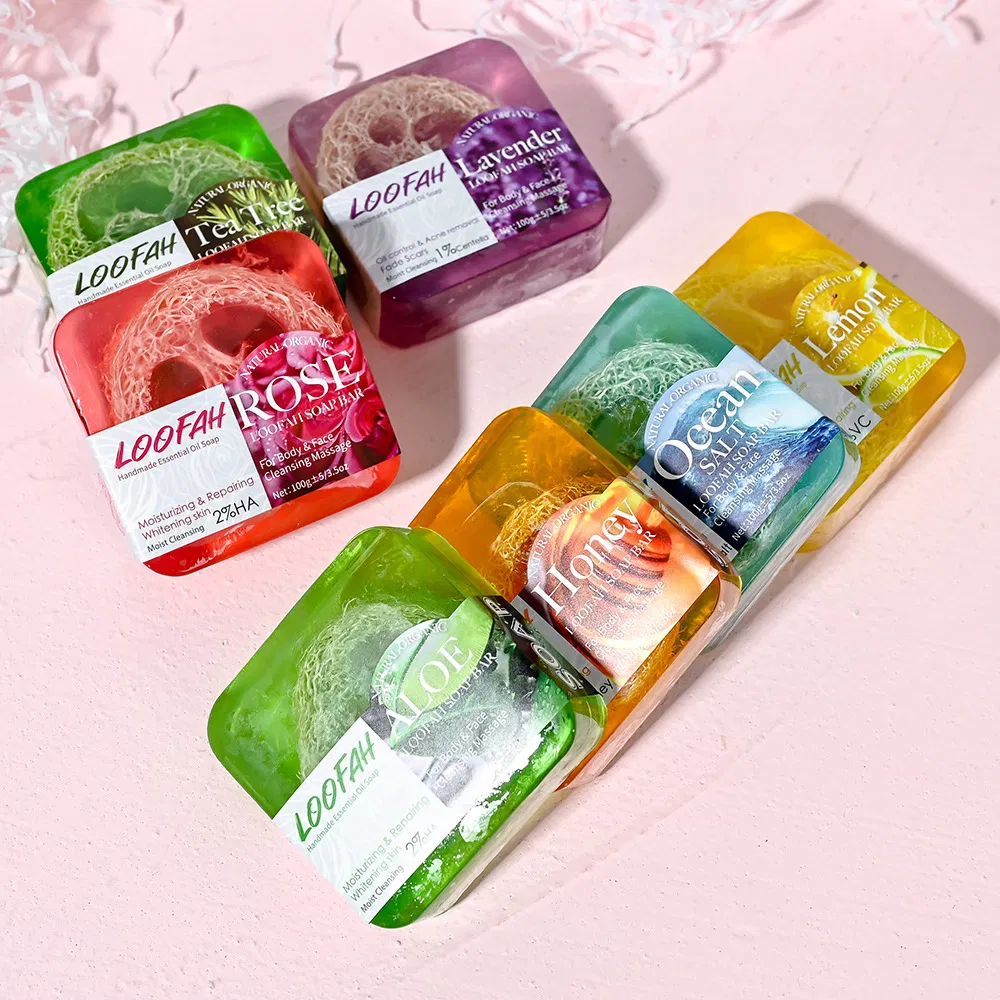 Soothing Loofah Soap - 100g Custom Bath Soap for Sensitive Skin