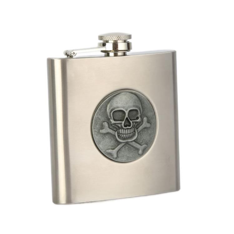 Wooden Veener Wrapped Stainless Steel 304 Hip Flask for Pike Creek Pittyvaich Zubrowka