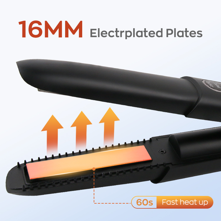 2 in 1 Cordless Portable Ceramic Flat Iron Negative Ion Mini Wireless USB Rechargeable Hair Straightener