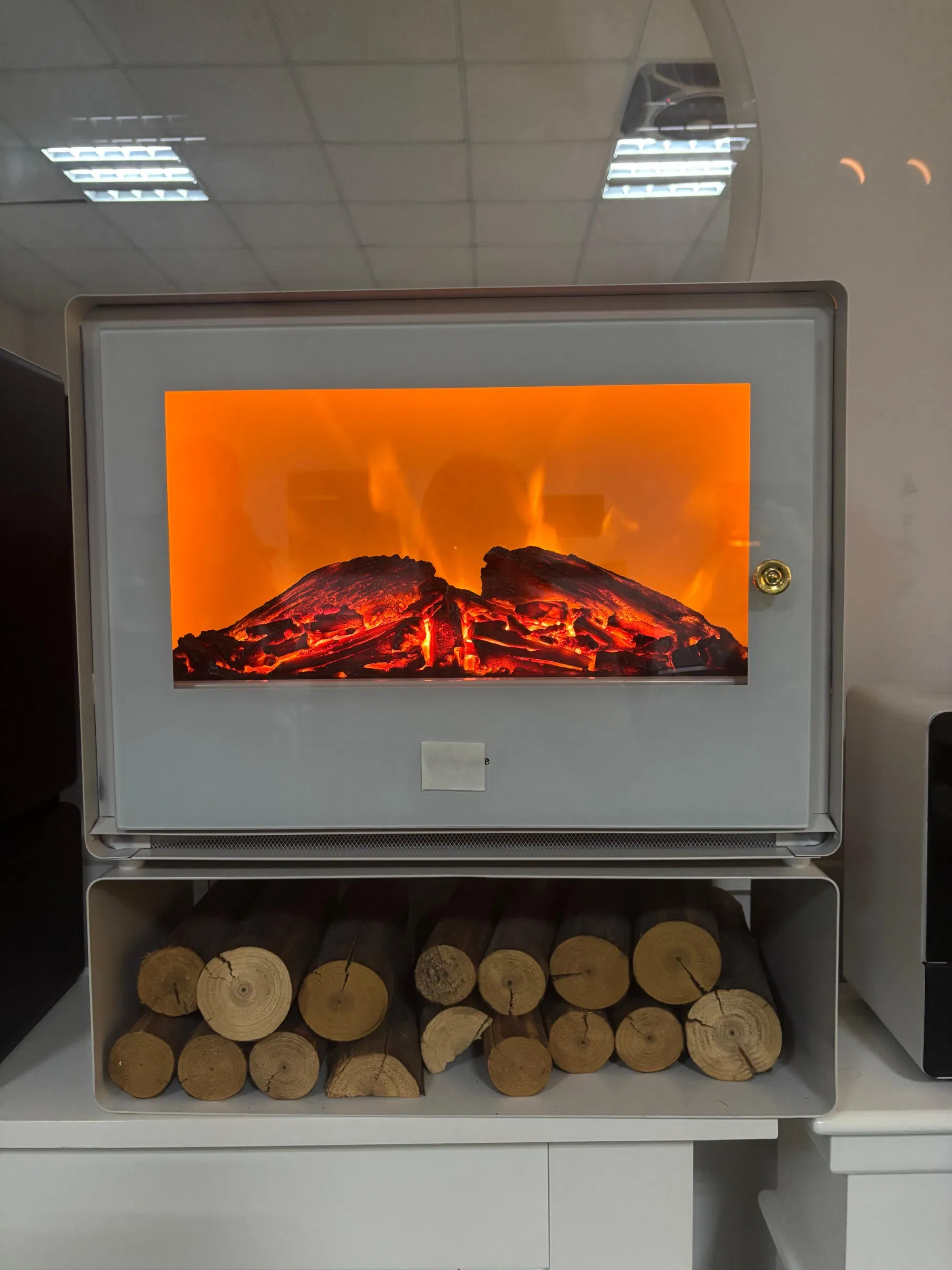 Home Decorative Fireplaces Device Heat Tempered Glass Anti-Fire Fire Place Fireproof Freestanding Fireplaces