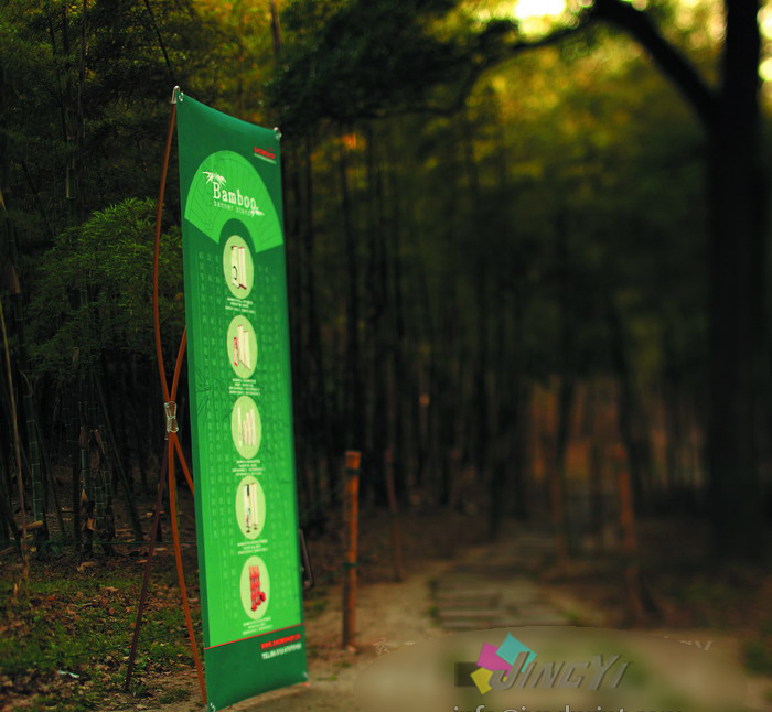 A3/A4 Mini Desk/Table Top Bamboo Roll up Banner Display Stand