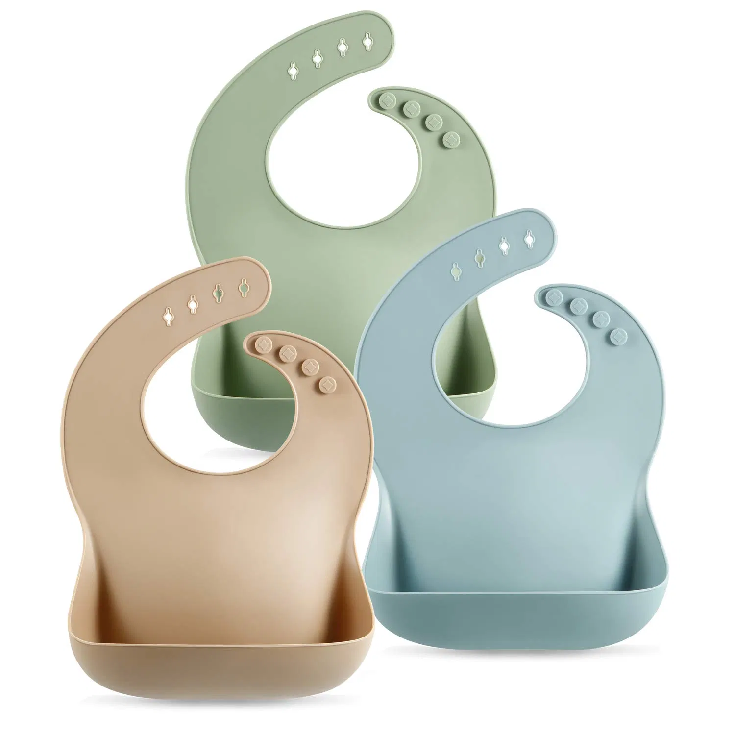 Silicone Baby Bibs Yellow Silicone Baby Bibs with Pouch Silicone Baby Bib Set