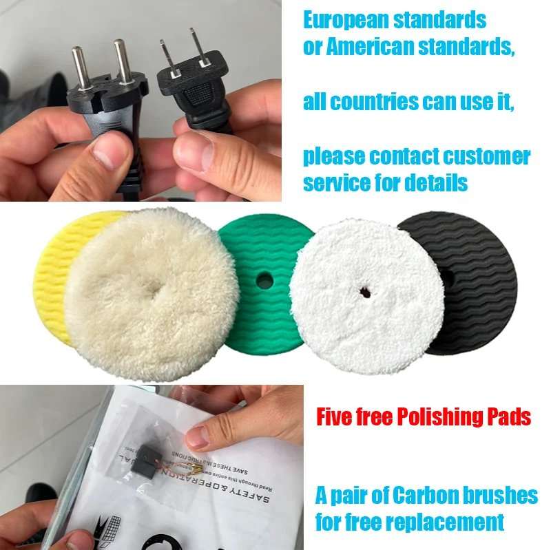 Straight-Center High-Power Car Detailing Grinder and Polisher