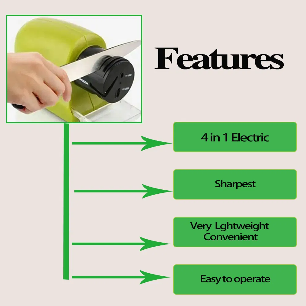 Hot Sale Electric Knife Sharpener Electric Quickly Kitchen Multi-Functional Fast Sharpening Stone Automatic Knife Sharpener
