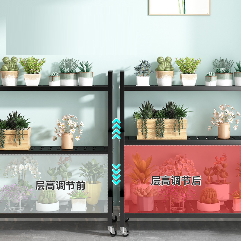 Indoor Simple Flower Stand Home Balcony Garden Flower Pot Racks Storage Rack Floor Multi-Layer Flower Stand