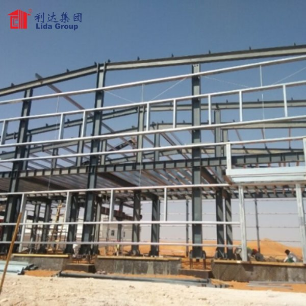 Glass Curtain Wall Three Floor Prefab Steel Structure Shopping Mall