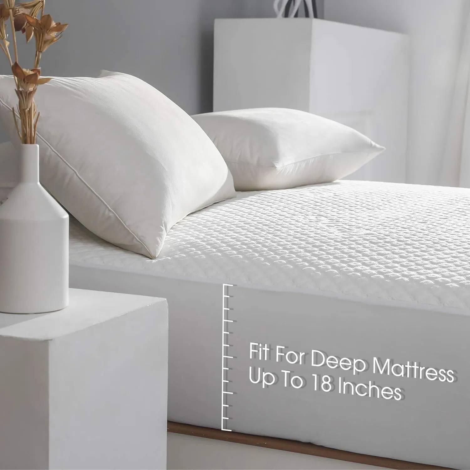 Premium Bamboo Mattress Protector with Waterproof Deep Pockets