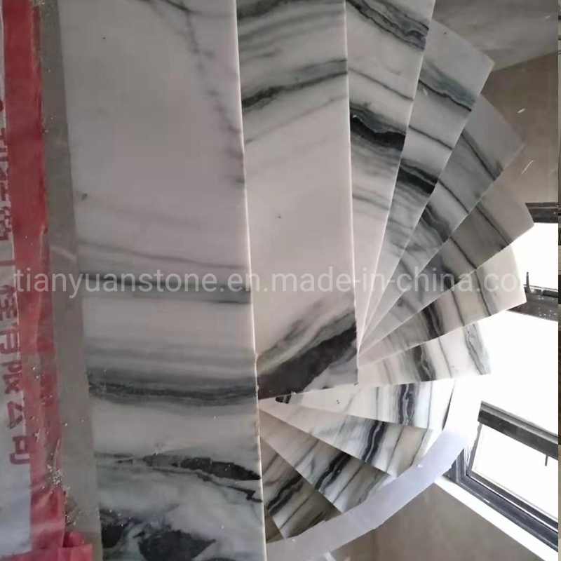 White Marble Staircase / Stone Steps Spiral Stairs