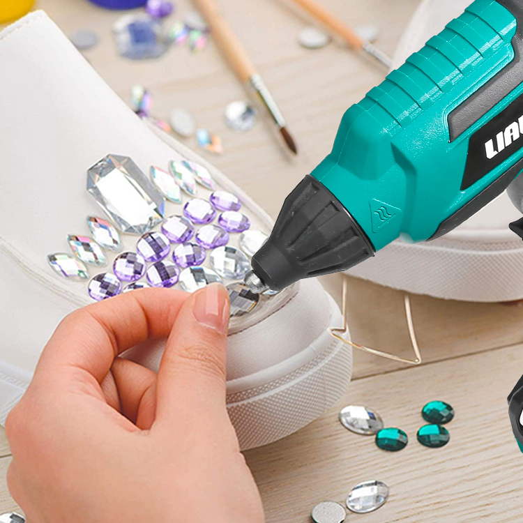 Liangye Battery Power Tools 20V Cordless Hot Melt Glue Gun with Rechargeable Lithium Battery