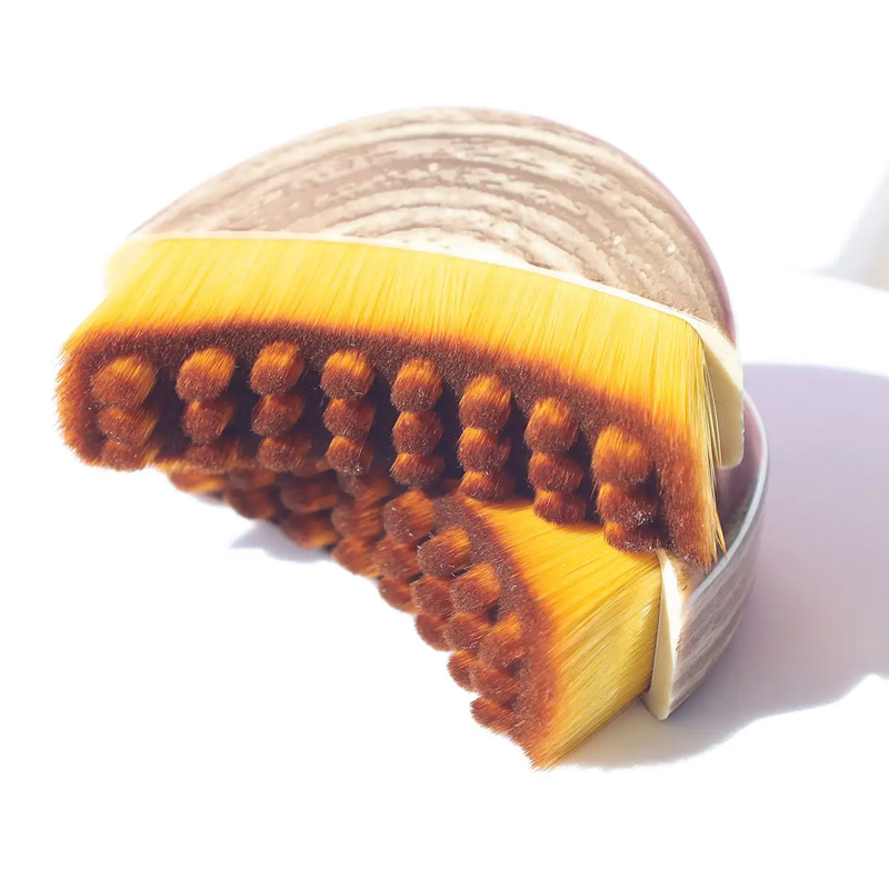 Custom Facial Lymphatic Contour Face Brushes Foundation Brush Synthetic Hair PVC Plastic Handle Makeup Brush