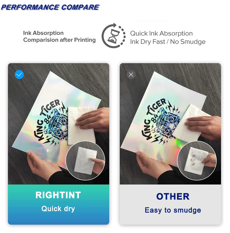 Vinyl Opaque Rightint Custom Stickers for Box Holographic Sticker Paper