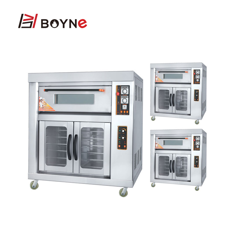 One Layer Two Trays Gas Oven with Proofer