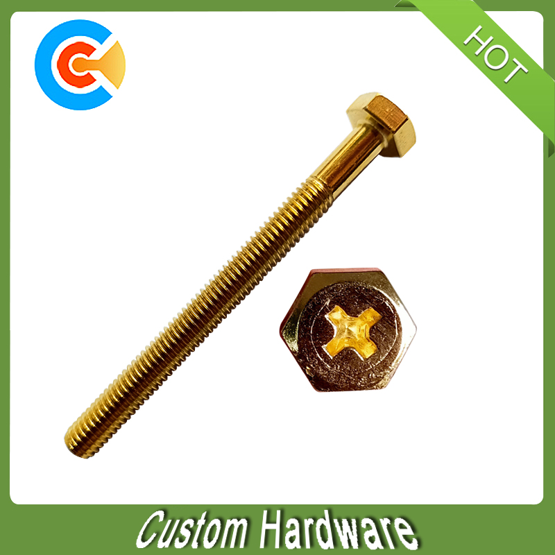 Hex Head Metal Screws Slotted Hex Head Machine Screw