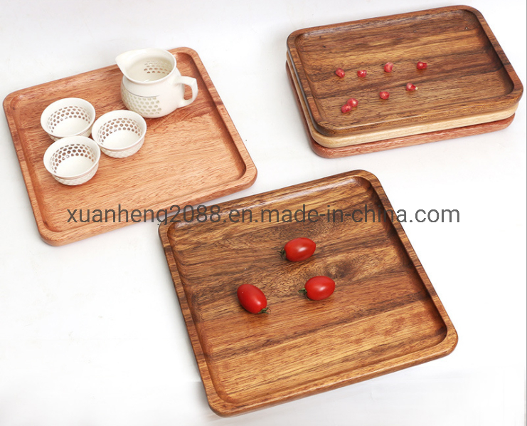 Appetizer and Breakfast Bamboo Snack Cake Wood Serving Plate Serving Dish