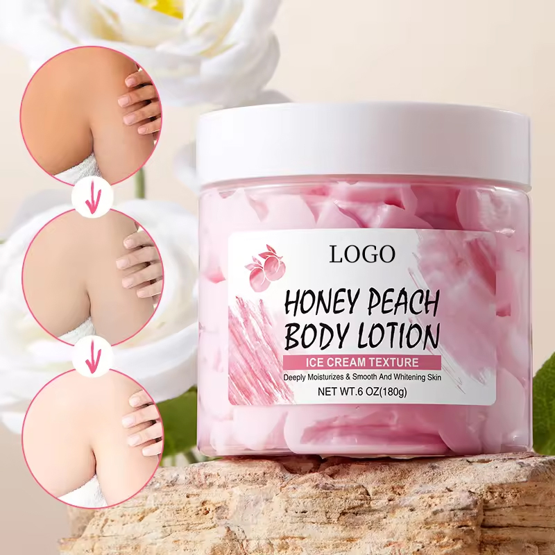 Ditong Best Selling Ice Cream Texture Skin Honey Not Sticky Moisturizing Peach Whitening Body Cream