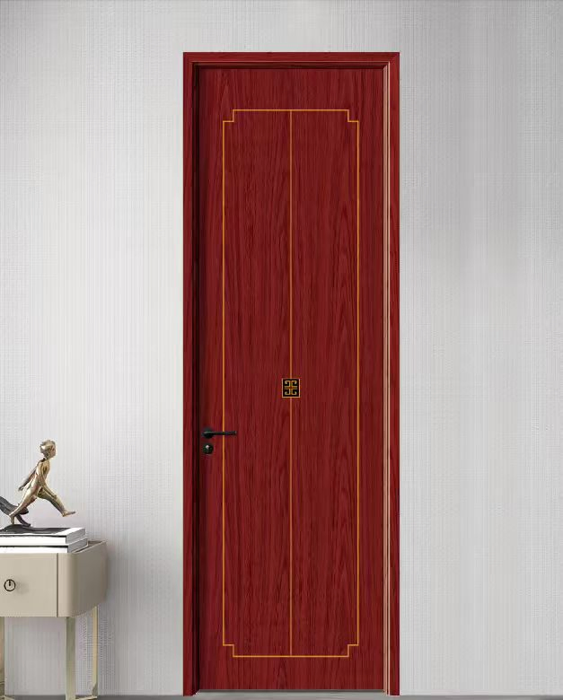 Elegant Modern Black Solid Wood Pivot Door for Villas