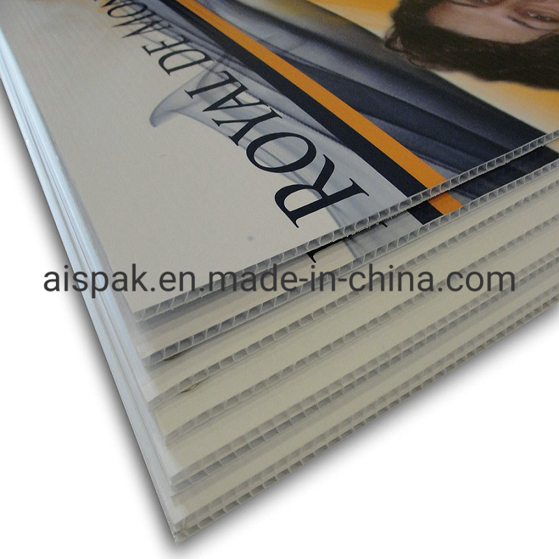 Durable Polypropylene 10mm Corrugated Plastic Printing Sheets 8X4 2400X1200