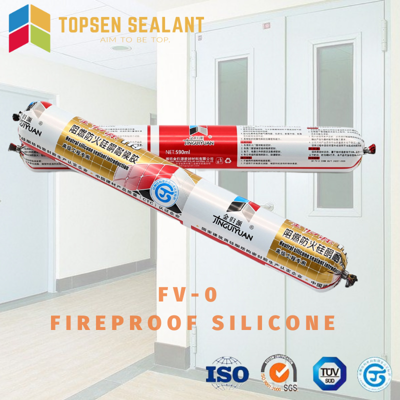 Neutral Weatherproof Firestop Silicone Adhesive for Fireproofing Sealing