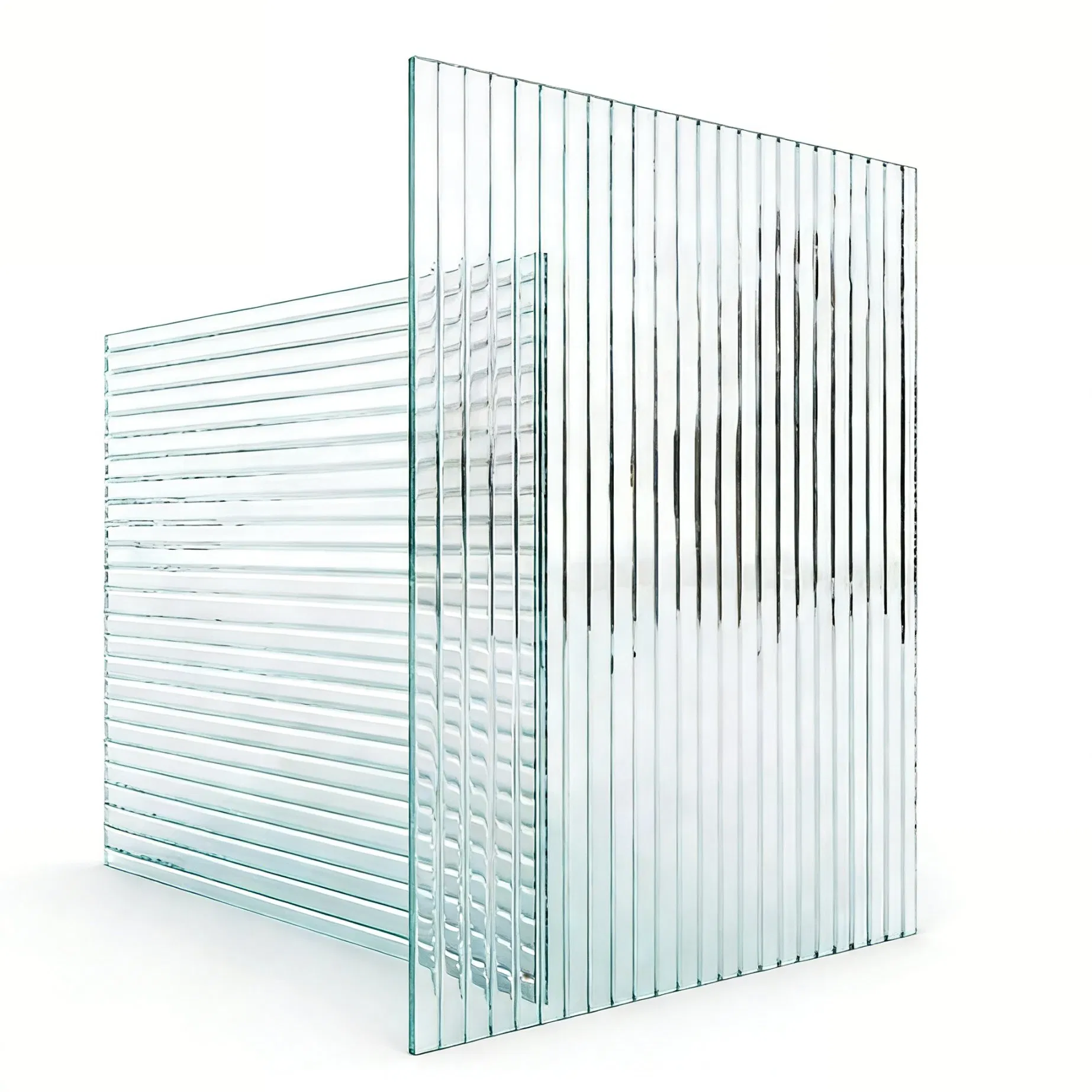 High-Transparency Fluted/Frosted Glass Bathroom Dry and Wet Separation Privacy Partition