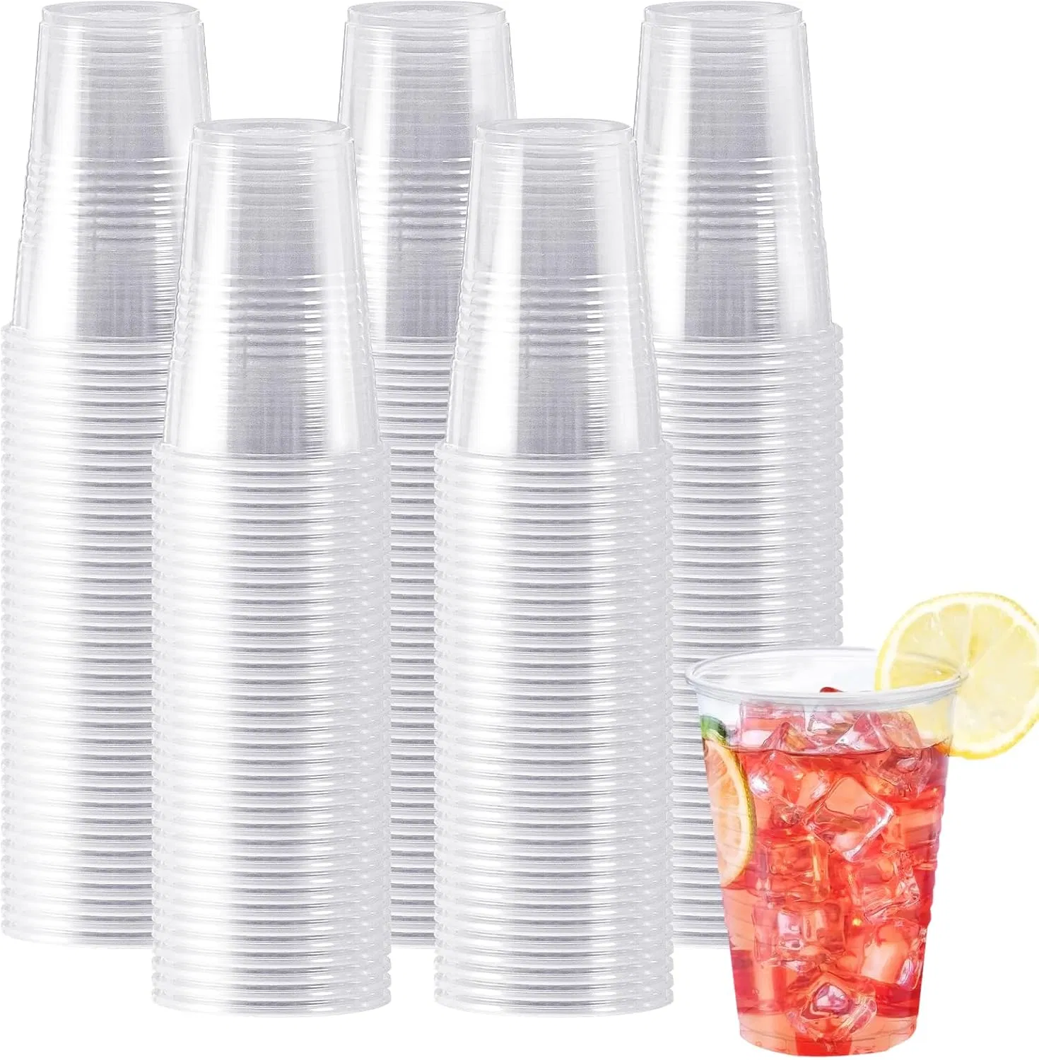 Premium 12 Oz Clear Disposable Plastic Cups for Events