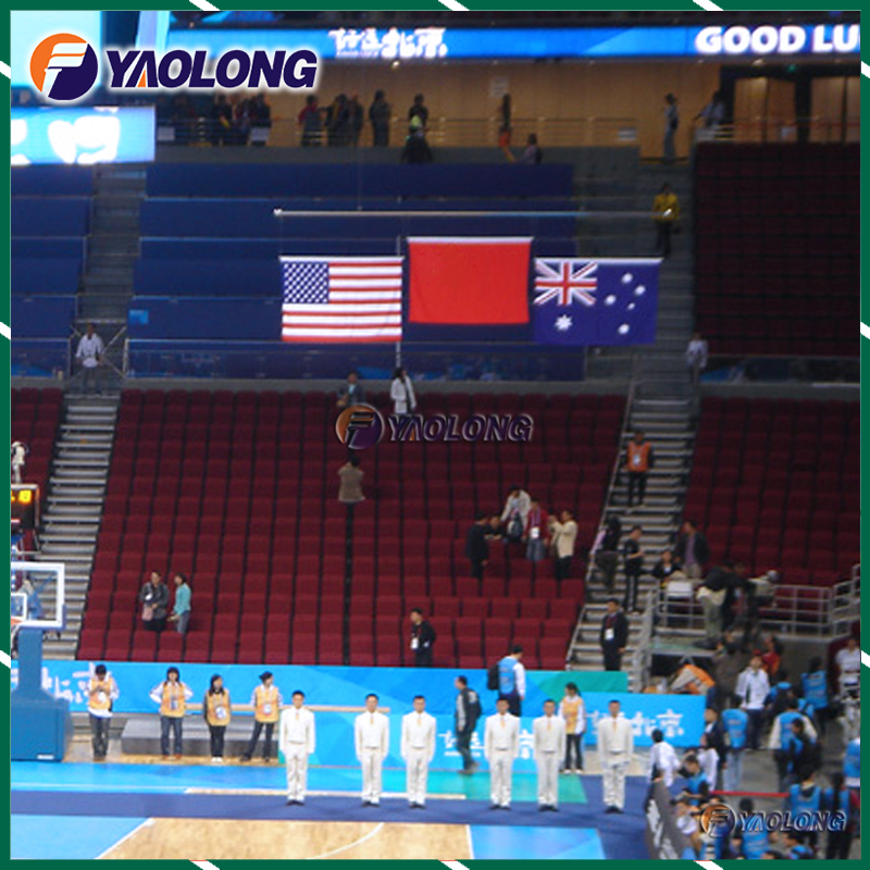 Stainless Steel Horizontal Medal Award Flagpole for Basketball Gym