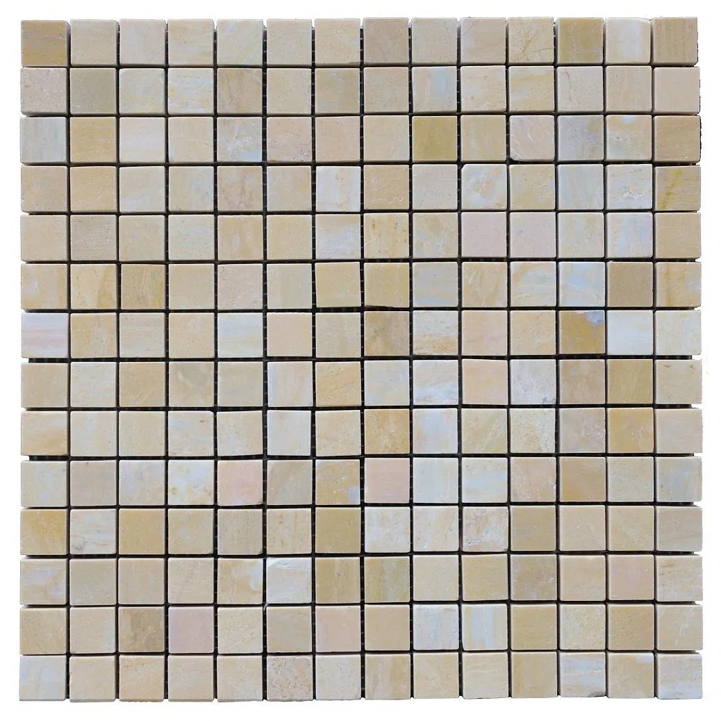 30% off Yellow Stone Marble Mosaic Tile for Kitchen Bathroom